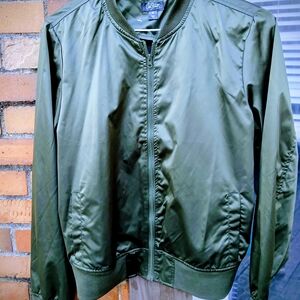 City Streets Olive Bomber Jacket